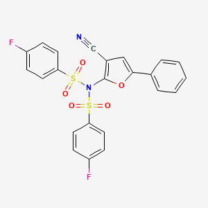 N-(3-cyano-5-phenyl-2-furyl)-4-fluoro-N-[(4-fluorophenyl)sulfonyl]benzenesulfonamide