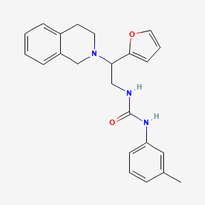 molecular formula C23H25N3O2 B2870369 1-(2-(3,4-dihydroisoquinolin-2(1H)-yl)-2-(furan-2-yl)ethyl)-3-(m-tolyl)urea CAS No. 898458-57-6