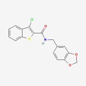 N-(1,3-Benzodioxol-5-ylmethyl)-3-chloro-1-benzothiophene-2-carboxamide