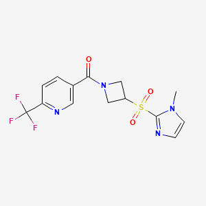 (3-((1-methyl-1H-imidazol-2-yl)sulfonyl)azetidin-1-yl)(6-(trifluoromethyl)pyridin-3-yl)methanone