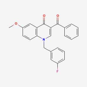 3-Benzoyl-1-[(3-fluorophenyl)methyl]-6-methoxy-1,4-dihydroquinolin-4-one