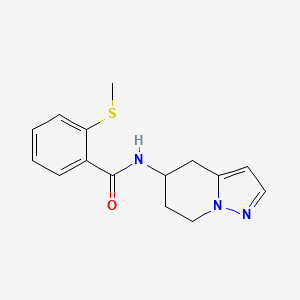 molecular formula C15H17N3OS B2870386 2-(methylthio)-N-(4,5,6,7-tetrahydropyrazolo[1,5-a]pyridin-5-yl)benzamide CAS No. 2034333-89-4