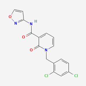 molecular formula C16H11Cl2N3O3 B2870388 1-(2,4-dichlorobenzyl)-N-(isoxazol-3-yl)-2-oxo-1,2-dihydropyridine-3-carboxamide CAS No. 941953-55-5