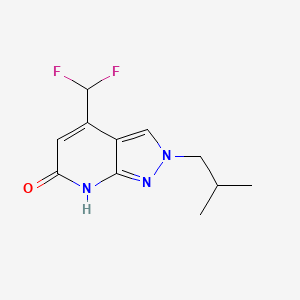 molecular formula C11H13F2N3O B2870392 4-(Difluoromethyl)-2-isobutyl-2H-pyrazolo[3,4-b]pyridin-6(7H)-one CAS No. 1018163-68-2