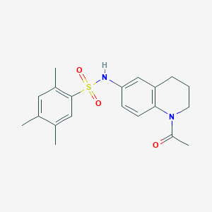 molecular formula C20H24N2O3S B2870394 N-(1-acetyl-1,2,3,4-tetrahydroquinolin-6-yl)-2,4,5-trimethylbenzenesulfonamide CAS No. 946318-78-1