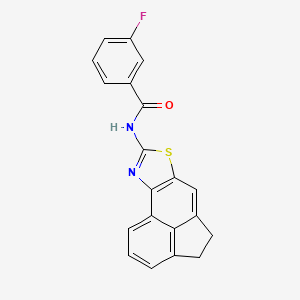 molecular formula C20H13FN2OS B2870404 N-(4,5-dihydroacenaphtho[5,4-d]thiazol-8-yl)-3-fluorobenzamide CAS No. 477325-97-6