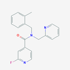 molecular formula C20H18FN3O B2870409 2-fluoro-N-[(2-methylphenyl)methyl]-N-[(pyridin-2-yl)methyl]pyridine-4-carboxamide CAS No. 1311776-14-3