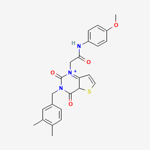 molecular formula C24H23N3O4S B2870426 2-{3-[(3,4-dimethylphenyl)methyl]-2,4-dioxo-1H,2H,3H,4H-thieno[3,2-d]pyrimidin-1-yl}-N-(4-methoxyphenyl)acetamide CAS No. 1252821-96-7