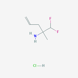 1,1-Difluoro-2-methylpent-4-en-2-amine;hydrochloride