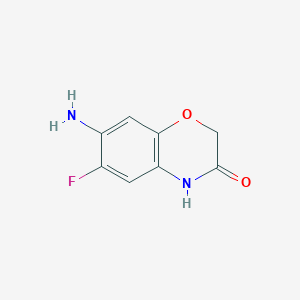 molecular formula C8H7FN2O2 B2870432 7-Amino-6-fluoro-2H-benzo[b][1,4]oxazin-3(4H)-one CAS No. 2148792-20-3