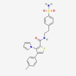 3-(1H-pyrrol-1-yl)-N-(4-sulfamoylphenethyl)-4-(p-tolyl)thiophene-2-carboxamide