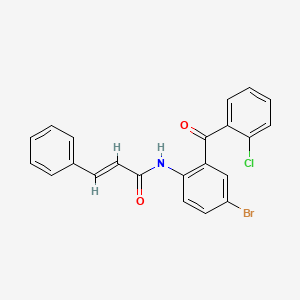 N-(4-bromo-2-(2-chlorobenzoyl)phenyl)cinnamamide