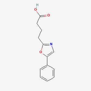 molecular formula C13H13NO3 B2870442 4-(5-Phenyl-1,3-oxazol-2-yl)butanoic acid CAS No. 133602-40-1