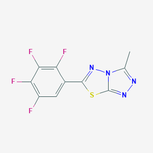 molecular formula C10H4F4N4S B287046 3-Methyl-6-(2,3,4,5-tetrafluorophenyl)[1,2,4]triazolo[3,4-b][1,3,4]thiadiazole 