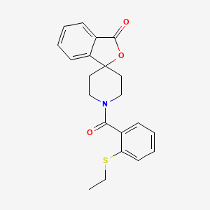 molecular formula C21H21NO3S B2870475 1'-(2-(ethylthio)benzoyl)-3H-spiro[isobenzofuran-1,4'-piperidin]-3-one CAS No. 1705096-47-4