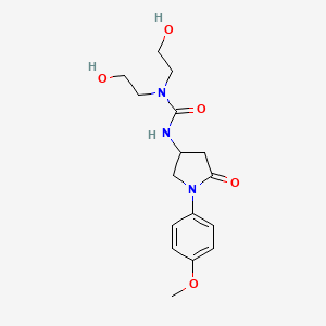 1,1-Bis(2-hydroxyethyl)-3-(1-(4-methoxyphenyl)-5-oxopyrrolidin-3-yl)urea