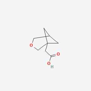molecular formula C8H12O3 B2870484 2-(3-Oxabicyclo[3.1.1]heptan-1-yl)acetic acid CAS No. 2490398-63-3