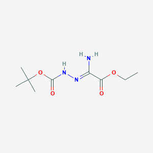 tert-butyl (2Z)-2-(1-amino-2-ethoxy-2-oxoethylidene)hydrazinecarboxylate
