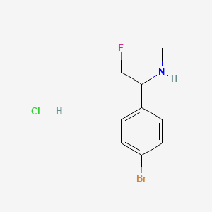 molecular formula C9H12BrClFN B2870504 [1-(4-Bromophenyl)-2-fluoroethyl](methyl)amine hydrochloride CAS No. 2225147-41-9
