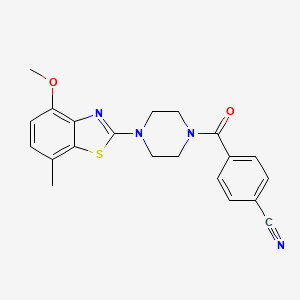4-(4-(4-Methoxy-7-methylbenzo[d]thiazol-2-yl)piperazine-1-carbonyl)benzonitrile