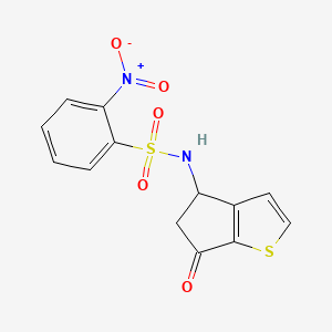 2-nitro-N-(6-oxo-5,6-dihydro-4H-cyclopenta[b]thiophen-4-yl)benzenesulfonamide
