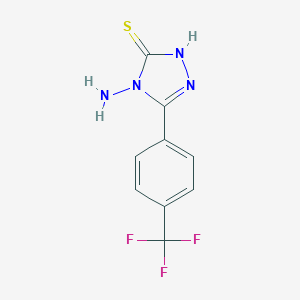 molecular formula C9H7F3N4S B287053 4-amino-5-[4-(trifluoromethyl)phenyl]-4H-1,2,4-triazol-3-yl hydrosulfide 
