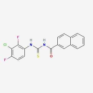 molecular formula C18H11ClF2N2OS B2870538 N-((3-chloro-2,4-difluorophenyl)carbamothioyl)-2-naphthamide CAS No. 1798662-81-3