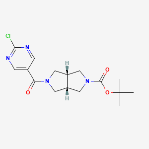Tert-butyl (3aS,6aR)-2-(2-chloropyrimidine-5-carbonyl)-1,3,3a,4,6,6a-hexahydropyrrolo[3,4-c]pyrrole-5-carboxylate