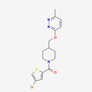 (4-Bromothiophen-2-yl)-[4-[(6-methylpyridazin-3-yl)oxymethyl]piperidin-1-yl]methanone