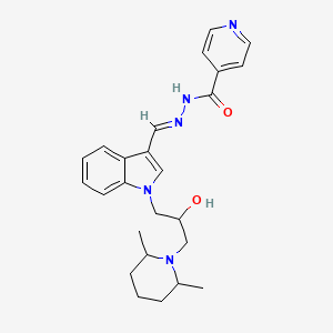 molecular formula C25H31N5O2 B2870541 (E)-N'-((1-(3-(2,6-dimethylpiperidin-1-yl)-2-hydroxypropyl)-1H-indol-3-yl)methylene)isonicotinohydrazide CAS No. 1192741-09-5