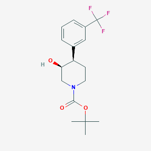 Tert-butyl (3S,4R)-3-hydroxy-4-[3-(trifluoromethyl)phenyl]piperidine-1-carboxylate
