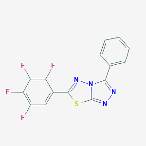 molecular formula C15H6F4N4S B287055 3-Phenyl-6-(2,3,4,5-tetrafluorophenyl)[1,2,4]triazolo[3,4-b][1,3,4]thiadiazole 