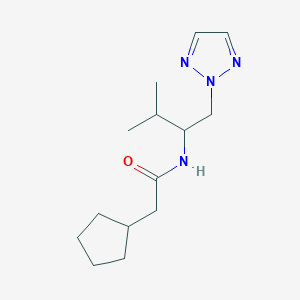 2-cyclopentyl-N-(3-methyl-1-(2H-1,2,3-triazol-2-yl)butan-2-yl)acetamide