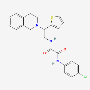 N1-(4-chlorophenyl)-N2-(2-(3,4-dihydroisoquinolin-2(1H)-yl)-2-(thiophen-2-yl)ethyl)oxalamide