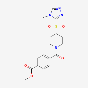 methyl 4-(4-((4-methyl-4H-1,2,4-triazol-3-yl)sulfonyl)piperidine-1-carbonyl)benzoate