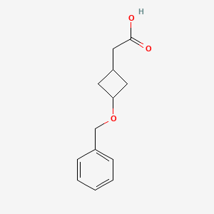 molecular formula C13H16O3 B2870582 2-(3-Phenylmethoxycyclobutyl)acetic acid CAS No. 1932186-12-3