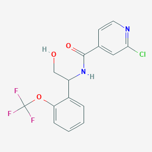 2-chloro-N-{2-hydroxy-1-[2-(trifluoromethoxy)phenyl]ethyl}pyridine-4-carboxamide