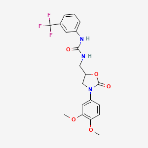 1-((3-(3,4-Dimethoxyphenyl)-2-oxooxazolidin-5-yl)methyl)-3-(3-(trifluoromethyl)phenyl)urea