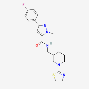 3-(4-fluorophenyl)-1-methyl-N-((1-(thiazol-2-yl)piperidin-3-yl)methyl)-1H-pyrazole-5-carboxamide