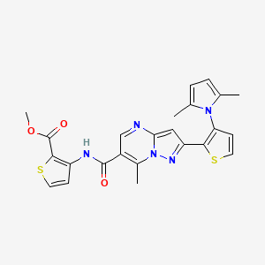 methyl 3-[({2-[3-(2,5-dimethyl-1H-pyrrol-1-yl)-2-thienyl]-7-methylpyrazolo[1,5-a]pyrimidin-6-yl}carbonyl)amino]-2-thiophenecarboxylate