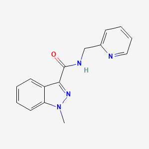 molecular formula C15H14N4O B2870621 1-methyl-N-(pyridin-2-ylmethyl)-1H-indazole-3-carboxamide CAS No. 1428357-24-7