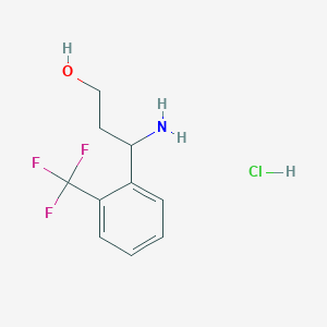 3-Amino-3-[2-(trifluoromethyl)phenyl]propan-1-ol;hydrochloride