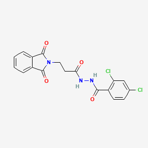 2,4-dichloro-N'-(3-(1,3-dioxoisoindolin-2-yl)propanoyl)benzohydrazide
