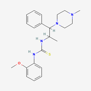 molecular formula C22H30N4OS B2870627 1-(2-Methoxyphenyl)-3-(1-(4-methylpiperazin-1-yl)-1-phenylpropan-2-yl)thiourea CAS No. 868228-53-9