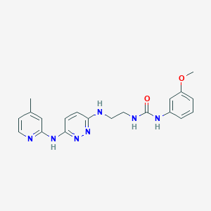 molecular formula C20H23N7O2 B2870636 1-(3-Methoxyphenyl)-3-(2-((6-((4-methylpyridin-2-yl)amino)pyridazin-3-yl)amino)ethyl)urea CAS No. 1021109-18-1