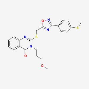 3-(3-methoxypropyl)-2-(((3-(4-(methylthio)phenyl)-1,2,4-oxadiazol-5-yl)methyl)thio)quinazolin-4(3H)-one