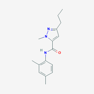 molecular formula C16H21N3O B287065 N-(2,4-dimethylphenyl)-1-methyl-3-propyl-1H-pyrazole-5-carboxamide 