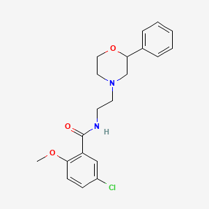 5-chloro-2-methoxy-N-(2-(2-phenylmorpholino)ethyl)benzamide