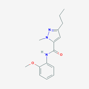 molecular formula C15H19N3O2 B287066 N-(2-methoxyphenyl)-1-methyl-3-propyl-1H-pyrazole-5-carboxamide 
