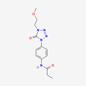 N-(4-(4-(2-methoxyethyl)-5-oxo-4,5-dihydro-1H-tetrazol-1-yl)phenyl)propionamide
